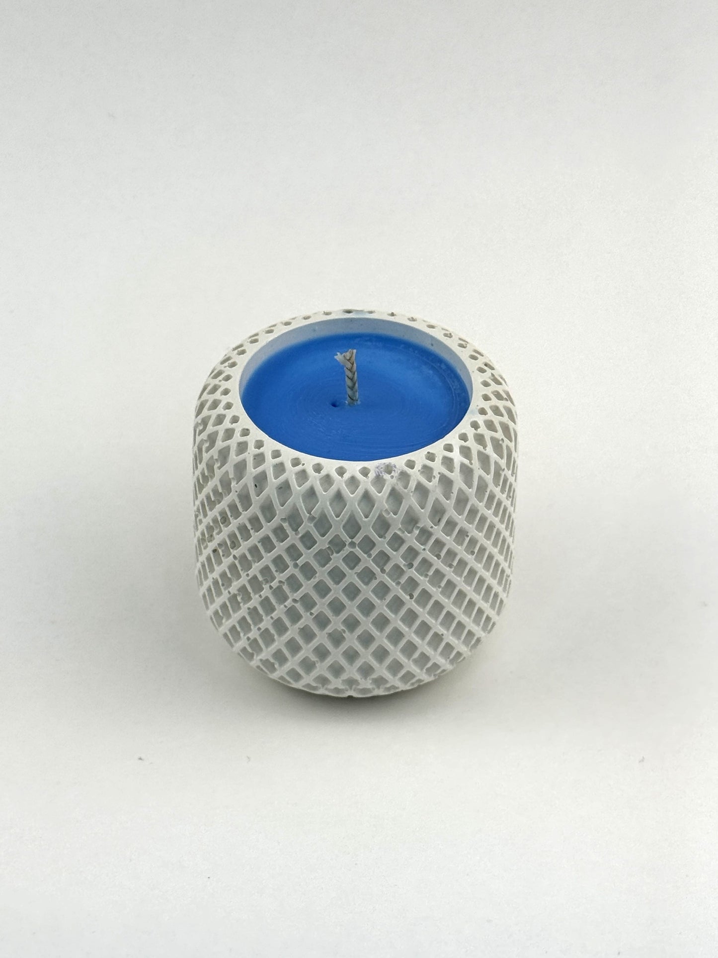 Blue Raspberry — Hand-Cast Scaled Jar Soy Candle with primary blue wax
