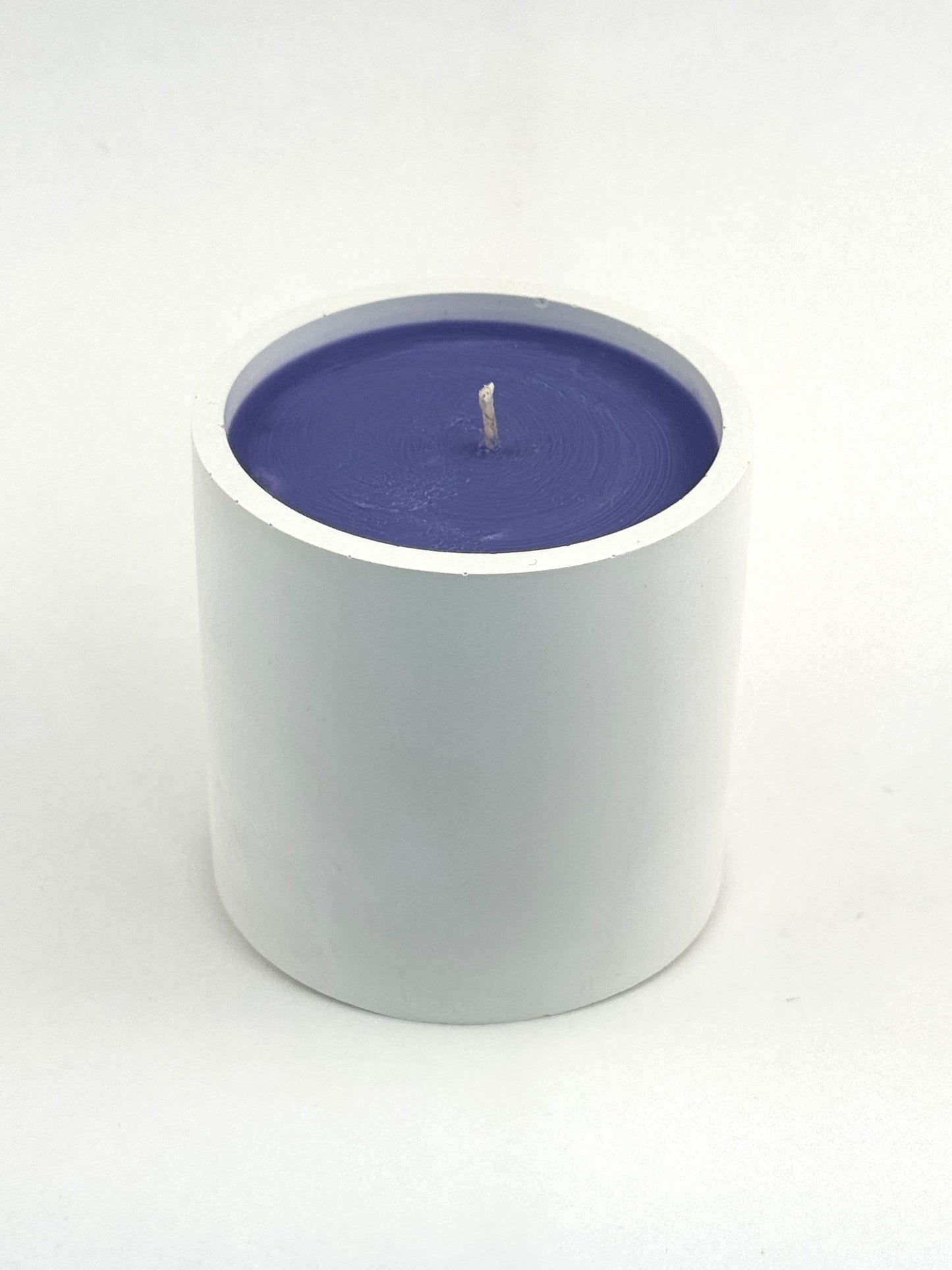French Lavender — Hand-Cast Classic Cup Soy Candle with violet wax
