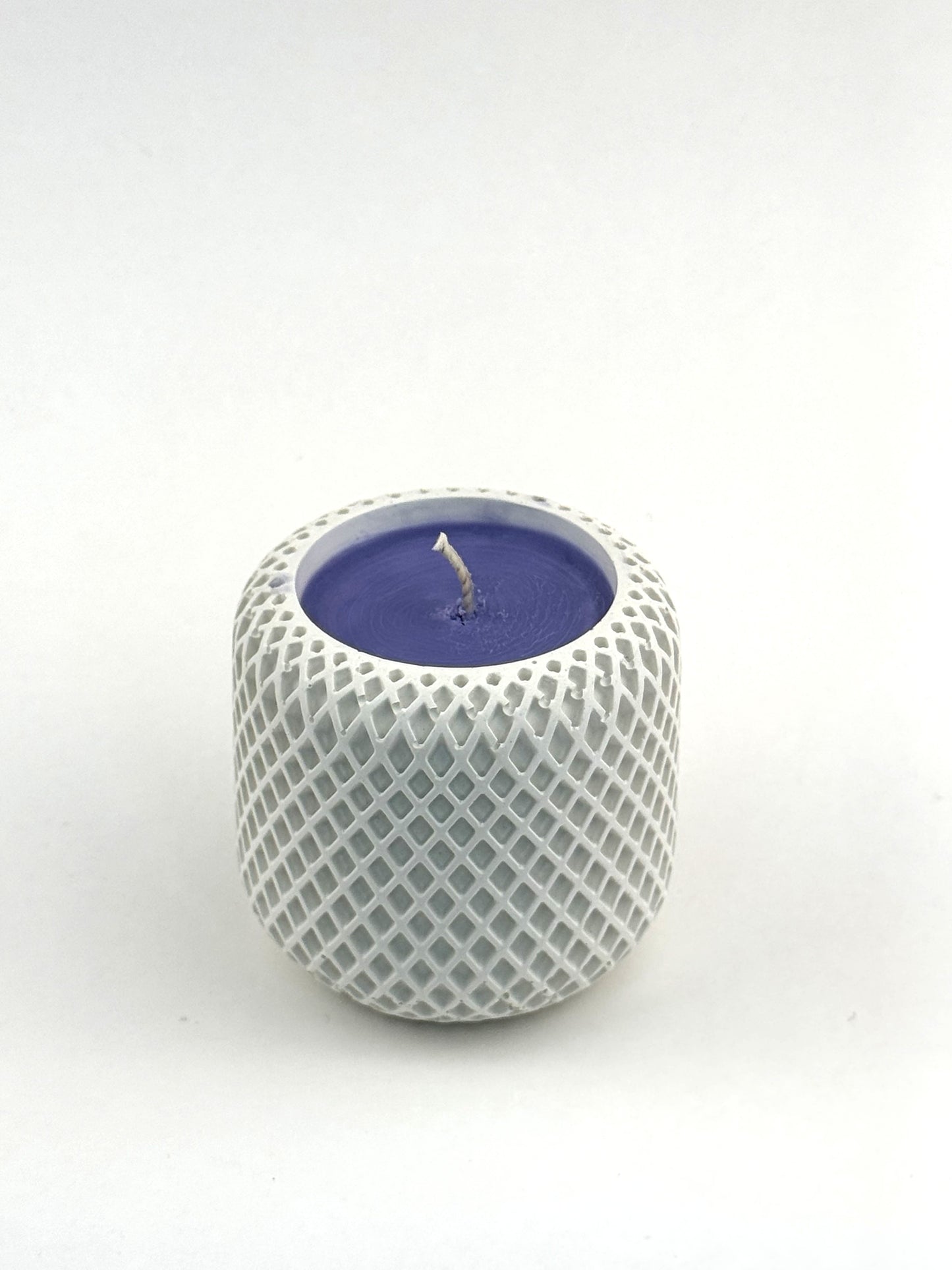 French Lavender — Hand-Cast Scaled Jar Soy Candle with violet wax