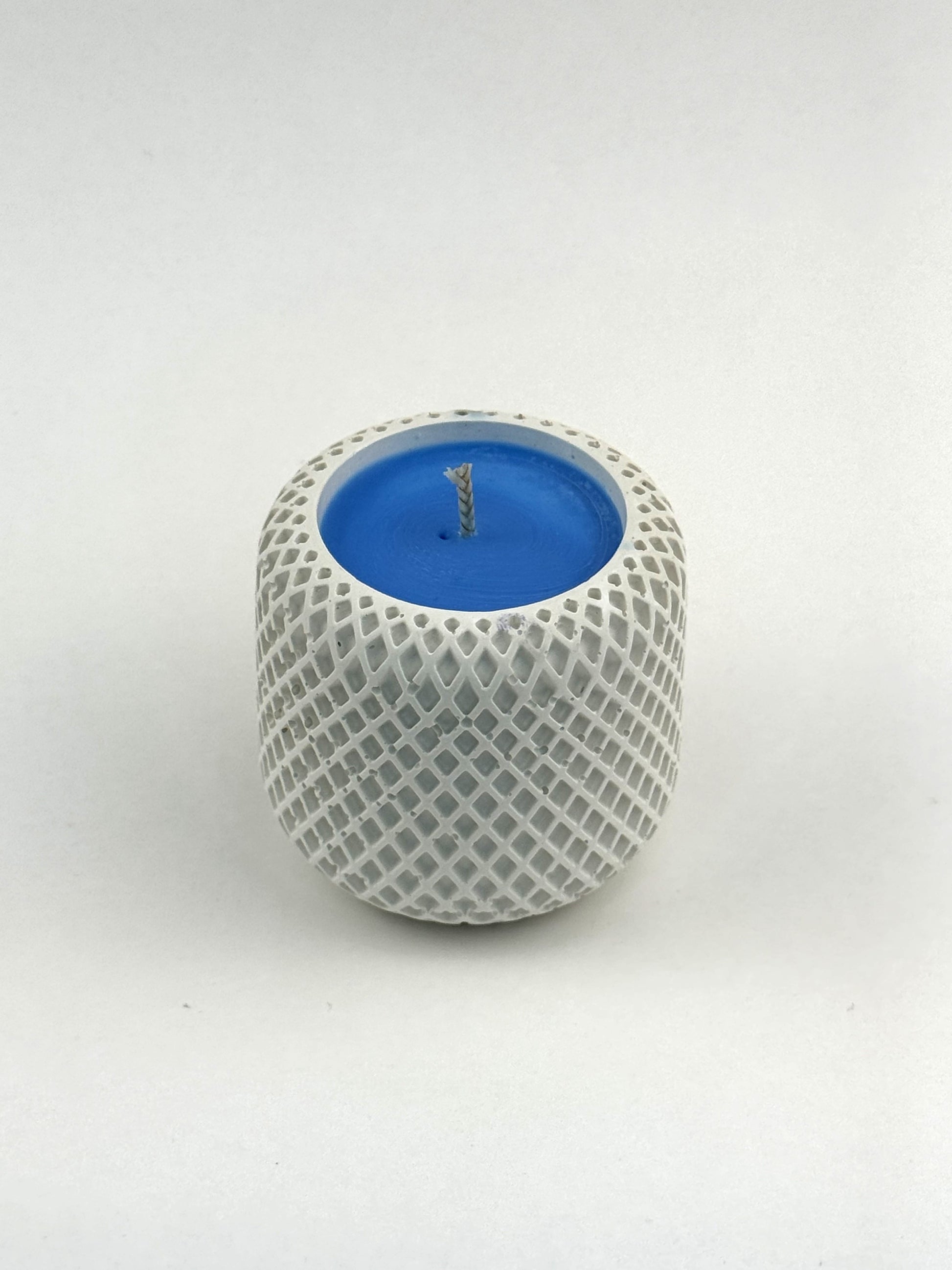 Blue Raspberry — Hand-Cast Scaled Jar Soy Candle with primary blue wax
