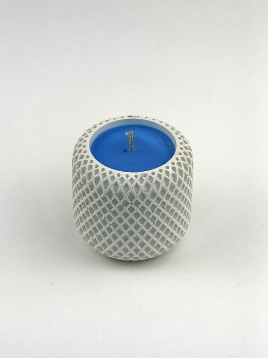 Blue Raspberry — Hand-Cast Scaled Jar Soy Candle with primary blue wax