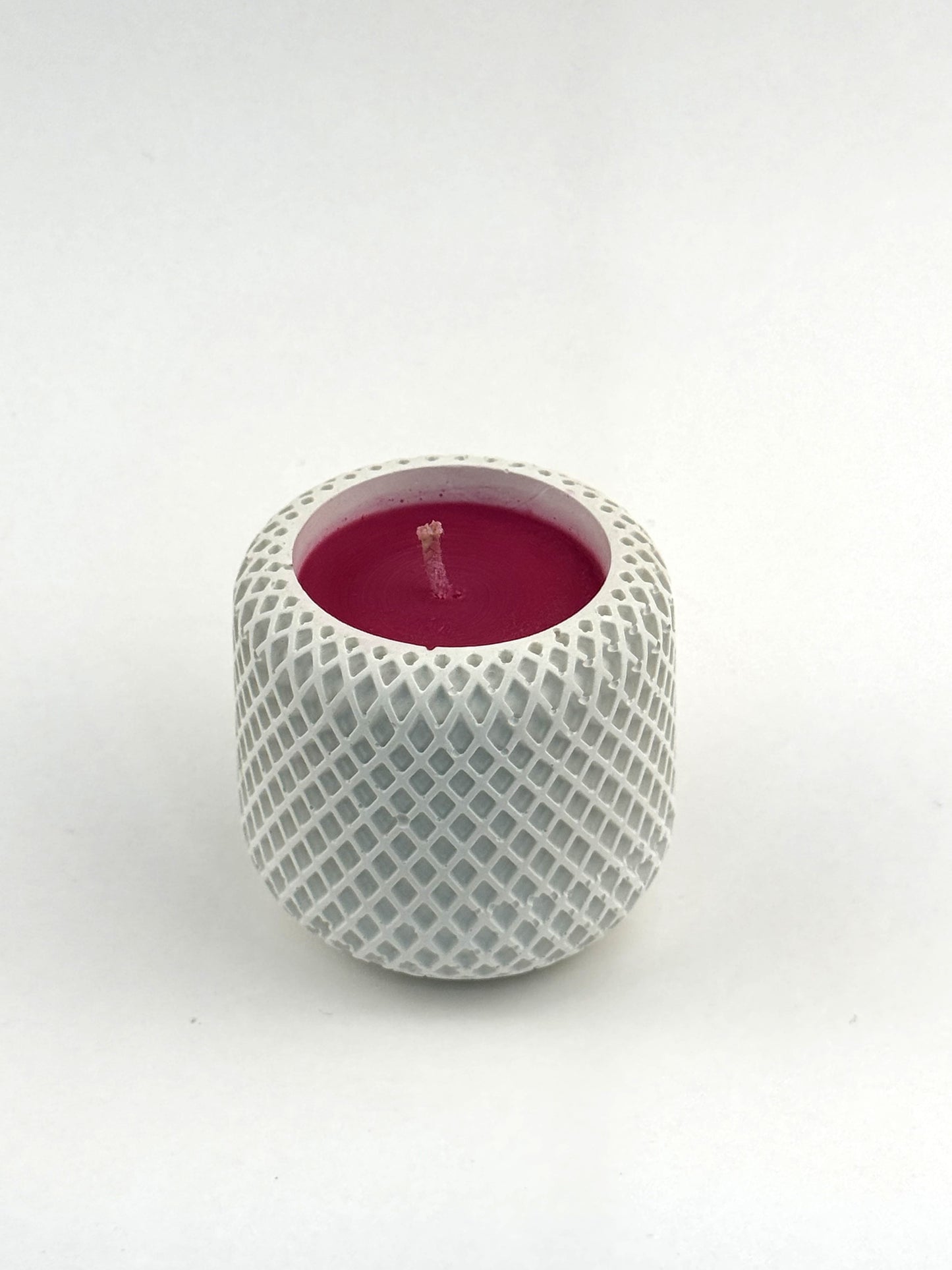 Pink Citrus — Hand-Cast Scaled Jar Soy Candle with magenta wax