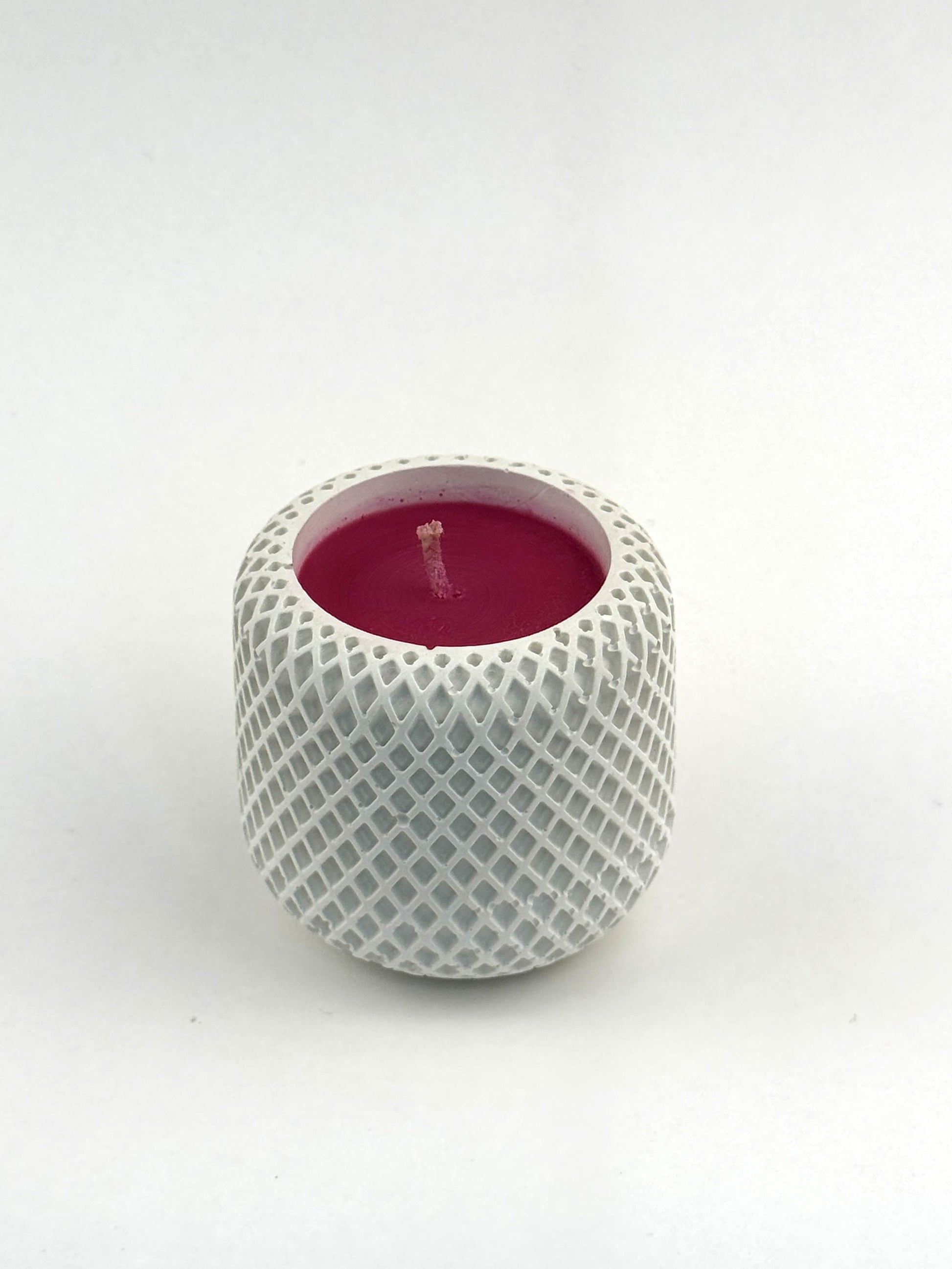 Pink Citrus — Hand-Cast Scaled Jar Soy Candle with magenta wax