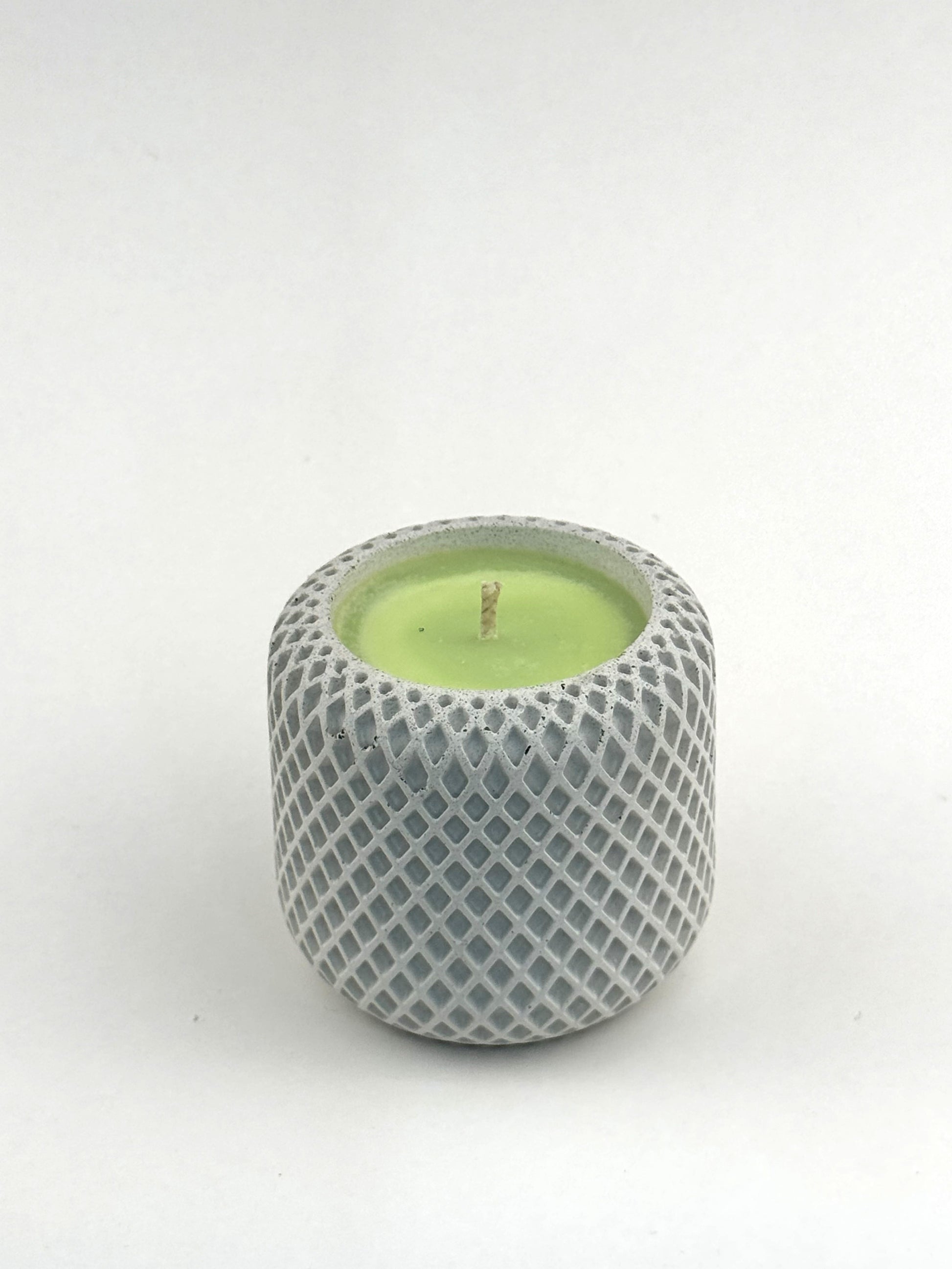Lemongrass Verbena — Hand-Cast Scaled Jar Soy Candle with honeydew wax