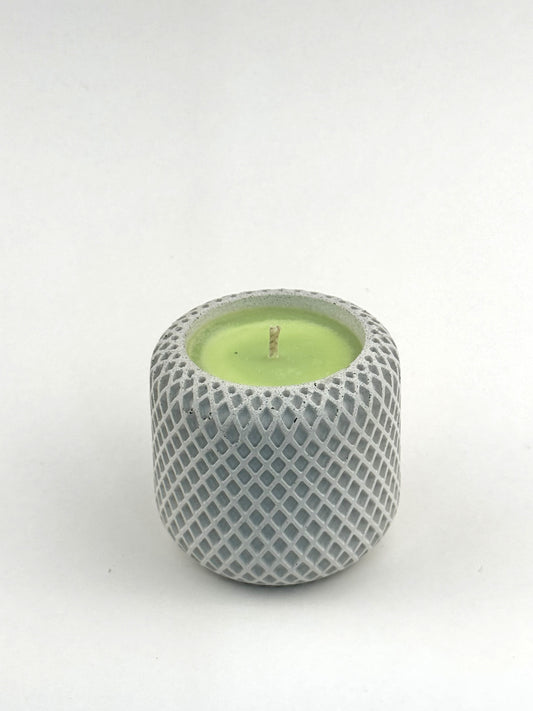 Lemongrass Verbena — Hand-Cast Scaled Jar Soy Candle with honeydew wax