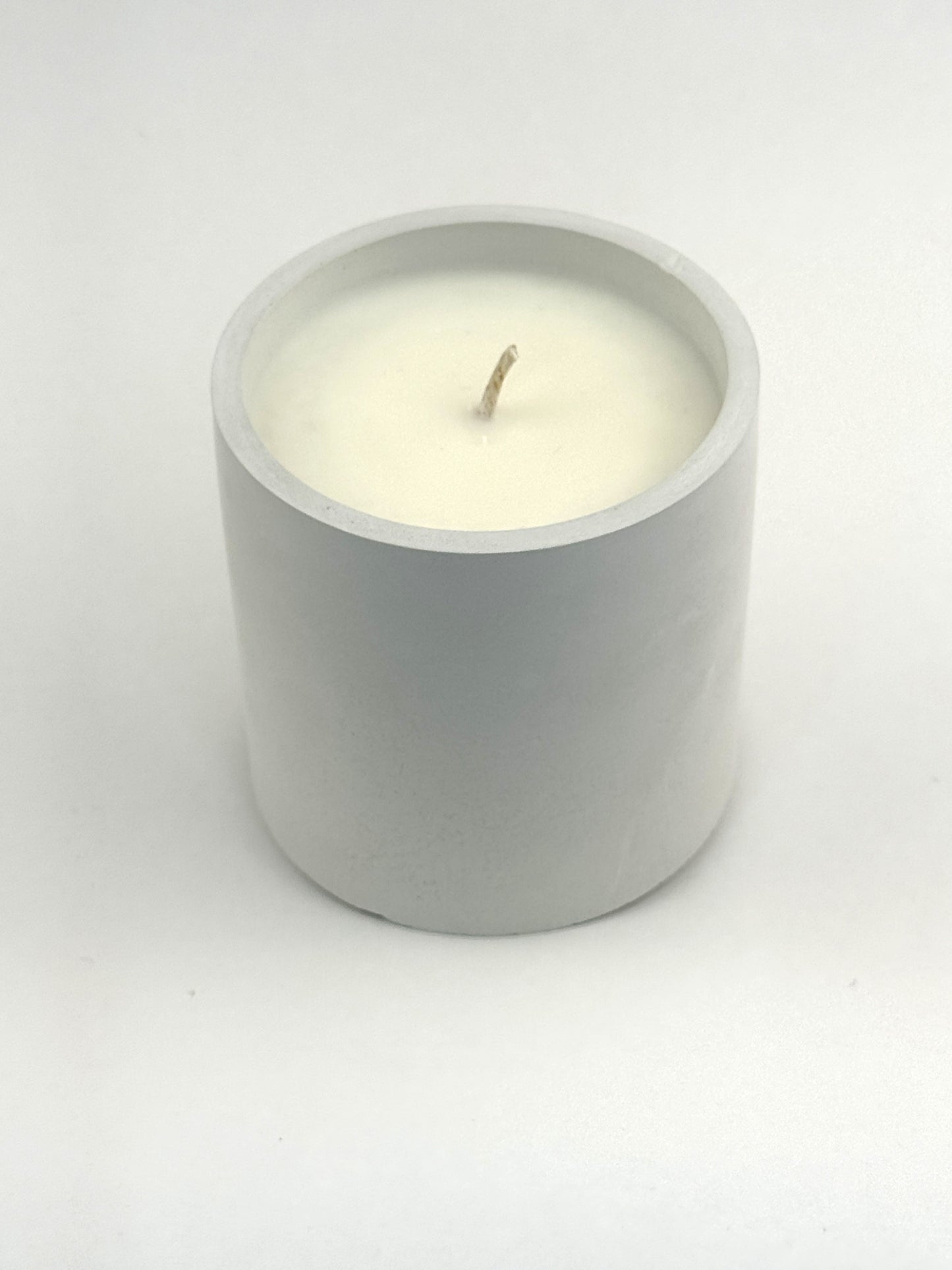 Natural Soy — Hand-Cast Classic Cup Unscented Candle with natural beige wax