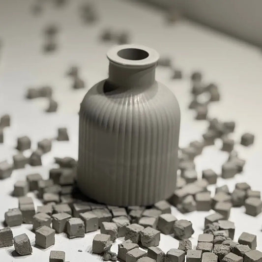Concrete diffuser vessel with modern matte texture